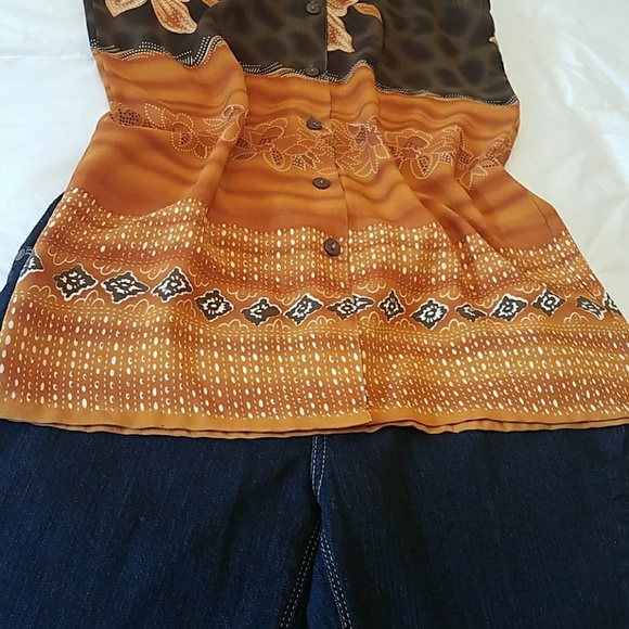 Marla Kim sleeveless blouse sz sm - Picture 4 of 5